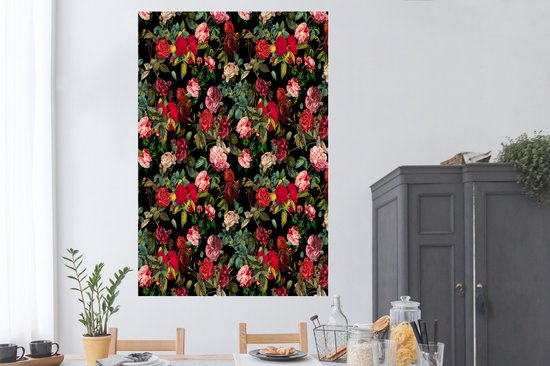 Poster Fleurs - Vintage - Roses - 120x180 cm XXL