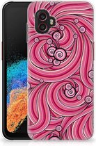 Back Case TPU Siliconen Hoesje Geschikt voor Samsung Galaxy Xcover 6 Pro Smartphone hoesje Swirl Pink