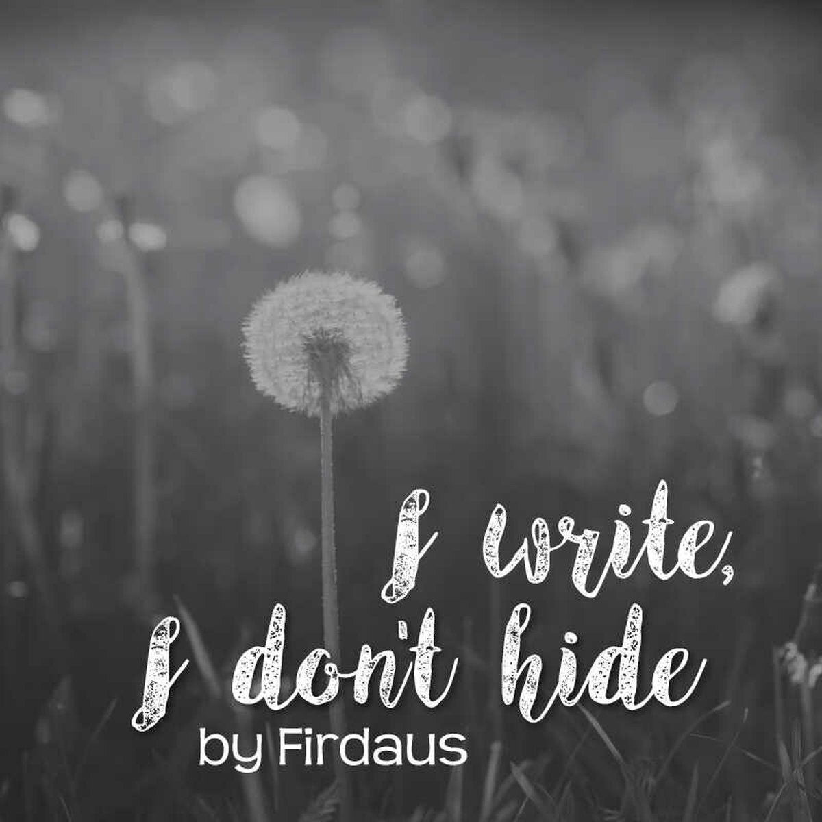I write, I don't hide - Firdaus Firdaus