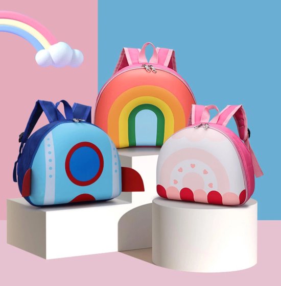 ikasus Schoolrugzak voor meisjes, kinderen, schooltas, meisjes, basisschool, regenboogtas, schooltas, voor school, vrije tijd, reizen
