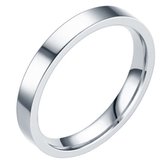 LGT Jewels smalle stalen ring Zilverkleurig 3mm-16mm