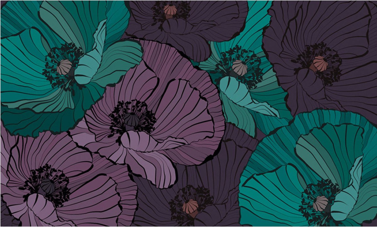 Fotobehang - Flowerbed.