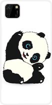 ADEL Siliconen Back Cover Softcase Hoesje Geschikt voor Huawei Y5p - Panda Liggend