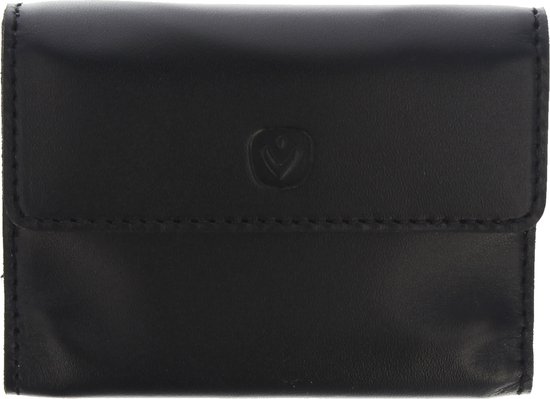 Broekriem Portemonnee Leer - Pasjeshouder voor aan riem of handtas - klittenbandlus - muntvak - 3 tot 6 pasjes - RFID-  zwart