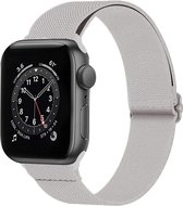 Horloge Band Geschikt voor Apple Watch 1-8 / SE (42/44/45 mm) Bandje Nylon Met Verstelbare Gesp - Grijs
