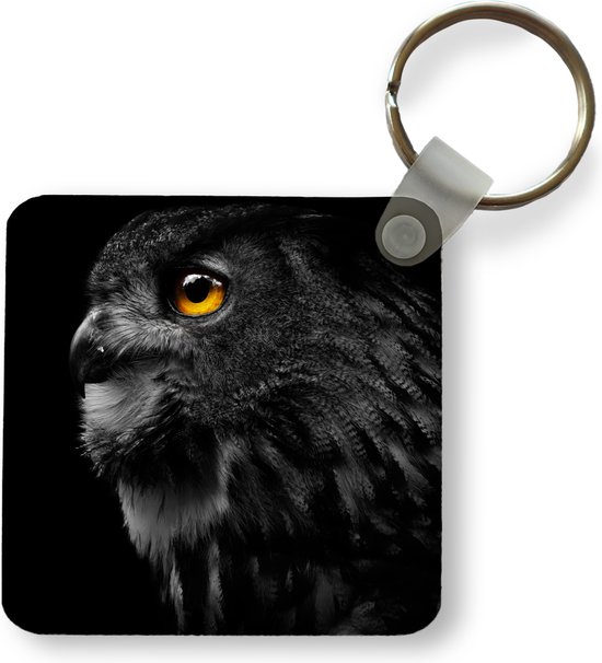 DIYthinker Mannen Vogel Dier Magpie Roodharige Draaibare Sleutelhanger Ring Sleutelhouder 1.2 x 3.5 Multicolor