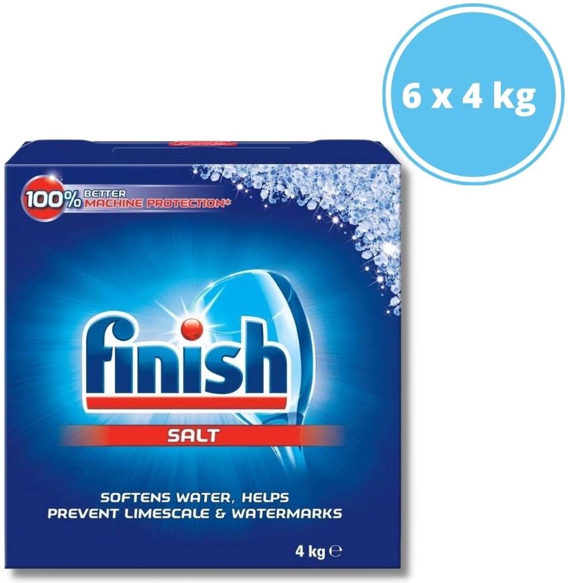 Finish Sel pour lave-vaisselle - 3 x 4kg (12KG) - Forfait à prix réduit -  Sel pour lave-vaisselle
