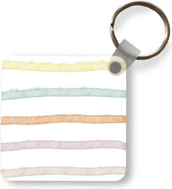 Porte-clés - Cadeaux - Ligne - Pastel - Arc-en-ciel - Motifs - Plastique