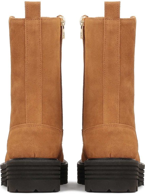 Dameslaarzen leer ronde teen, platte leren enkellaarsjes voor dames, geplooide laarzen, franjes, platte laarzen, laars, dunne kuiten, casual schoenen, brede schoenen, effen, chique, enkellaars, Rood