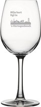 Gegraveerde witte wijnglas 36cl Den Bosch
