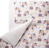 Housse de couette FlyIdeas + 1 oreiller pour lit bébé, Compatible avec les lits bébé / berceaux / berceaux - 100% Puur Katoen Cert. OEKO-TEX, Fabriqué en UE