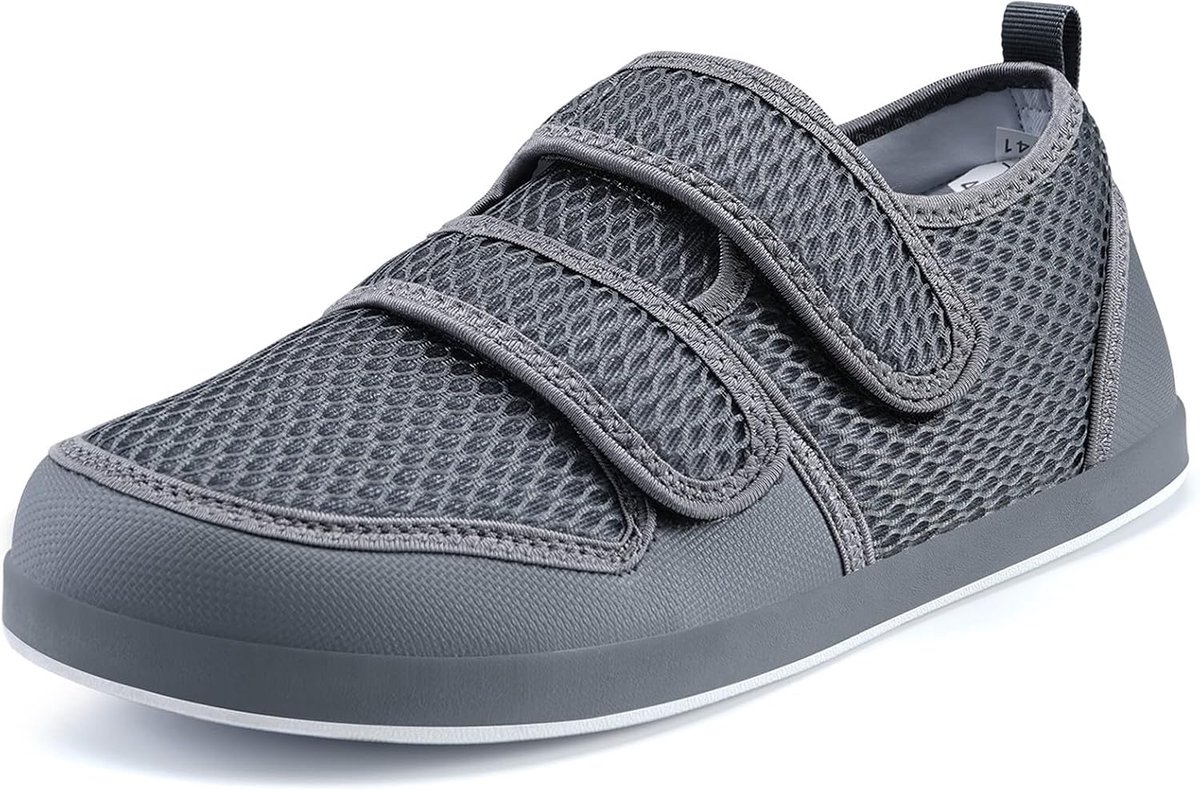 Hsyooes Men's casual shoes with Velcro fastening, closed sandals, diabetics, orthopaedic first aid shoe, comfortable - ShopVlot