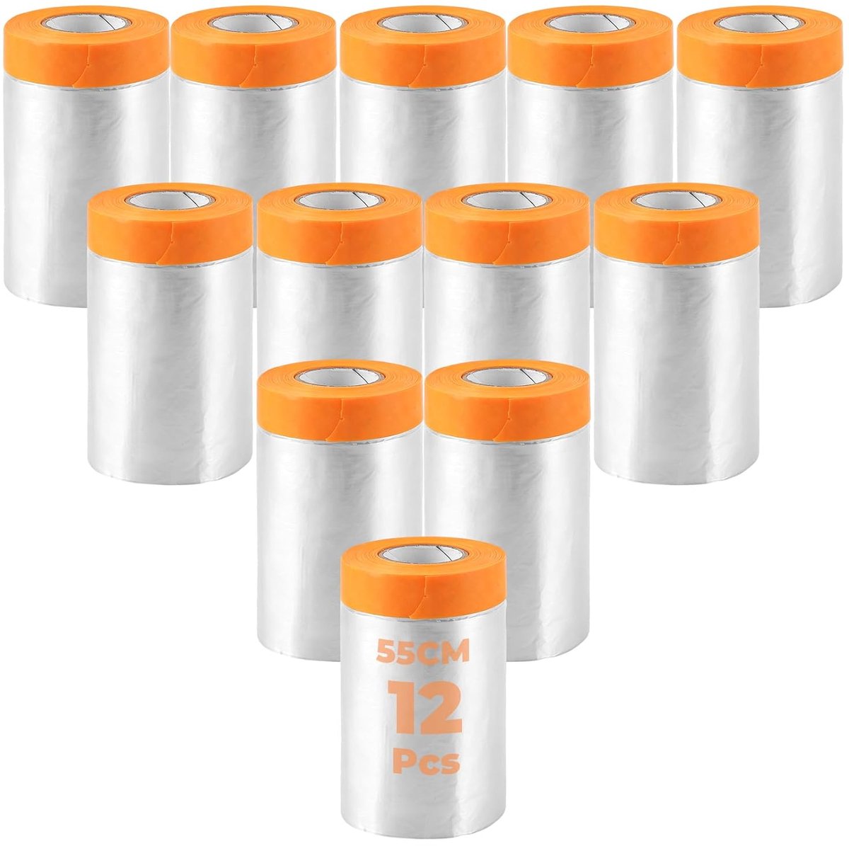 YOUNTHYE Set van 12 afdekfolie met plakband (55 cm/150 cm x 20 m) - ShopVlot