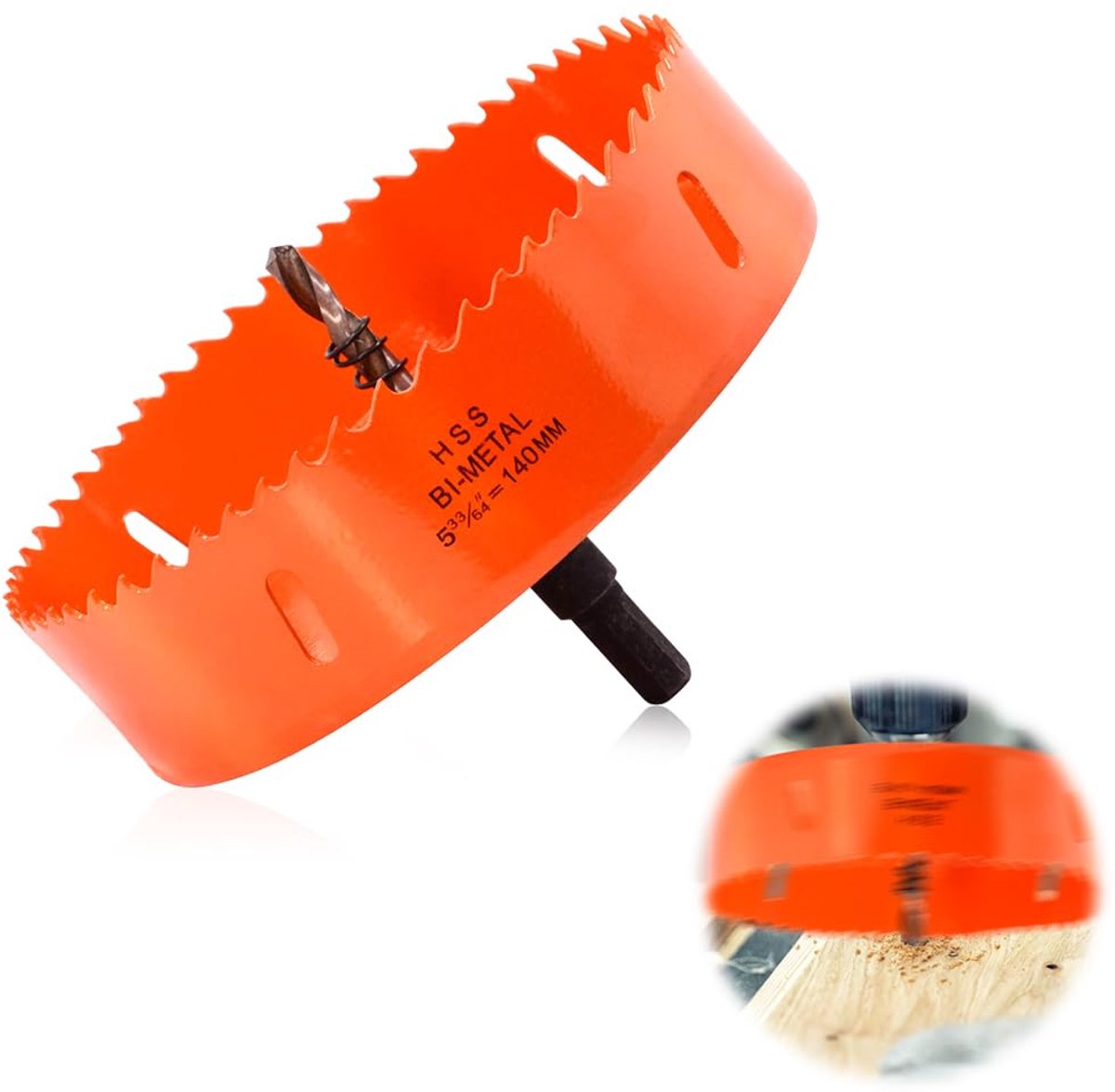 Dailygoods - Bimetal Hole Saw - 60 mm Boor voor Hout en Metaal - 35 mm Snijdiepte - Professionele Gereedschap - Voor Precisiewerk - Duurzaam en Effici...
