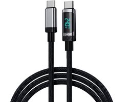 240W USB C to USB C Cable with LCD Display PD 3.1, Type C Cable, Fast Charging 48V, 5A, Usbc USB Cable 1m for Laptops - ShopVlot