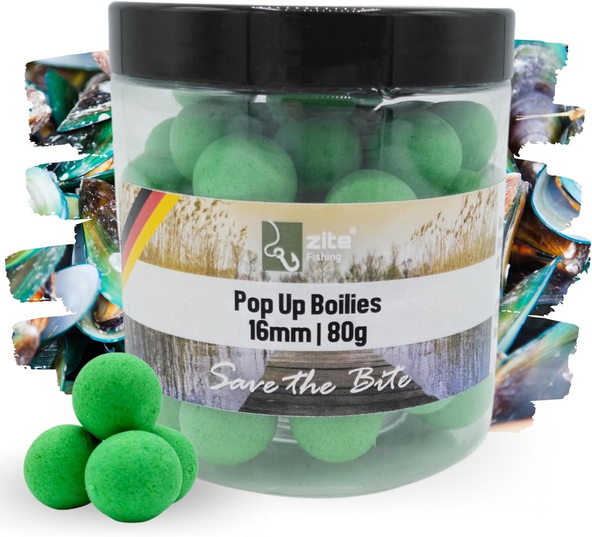 Zite Fishing Pop-Up Boilies 16 mm for Carp Fishing, Optimal Float Properties and Highly Catching Amino Carp Baits - ShopVlot