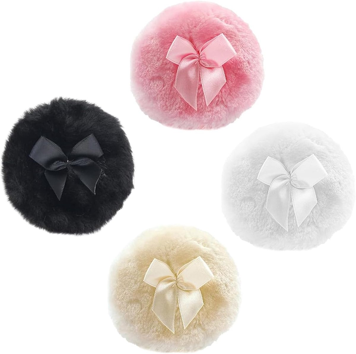 Poederkwasten 4 stuks - ultra zachte cosmeticasponzen - wasbaar en herbruikbaar - perfect voor gezicht en lichaam - SnelShoppen