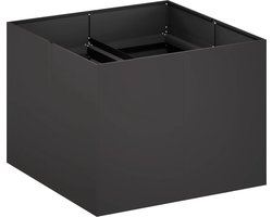 vidaXL - Plantenbak - Zwart - 80 - x - 80 - x - 60 - cm - Koudgewalst - staal