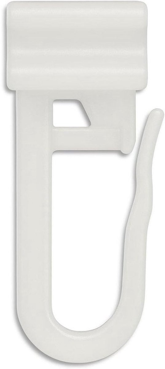 Gordijnglijders - Gordijnhaken - Voor het ophangen van gordijnen - Constructie met X-glijders - 6 mm breed - Wit
