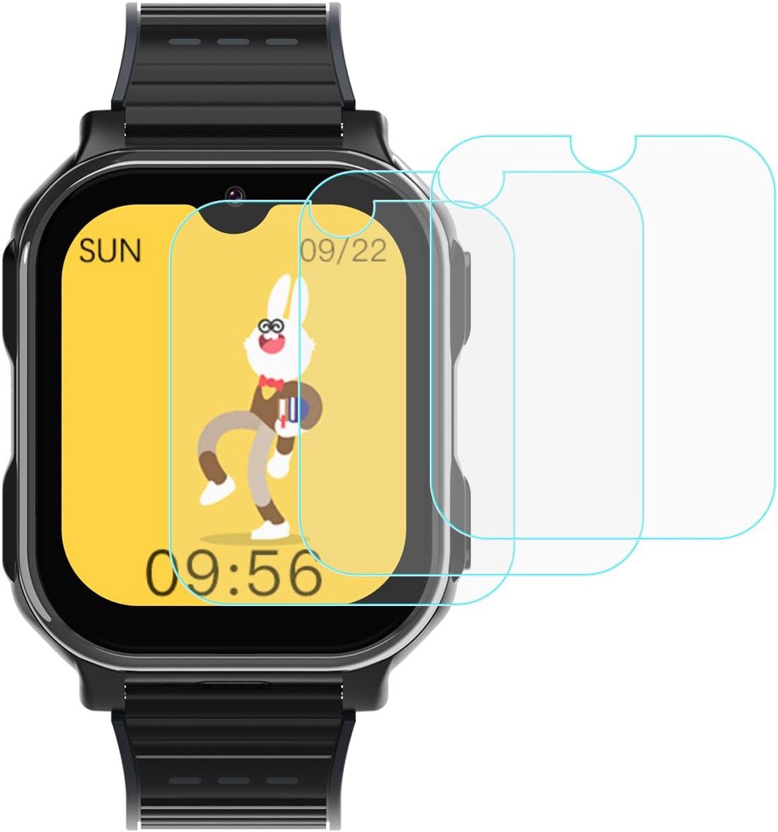 Protective Glass for Smartwatch Protective Films, Pack of 3 Glass Screen Protector D3S - ShopVlot