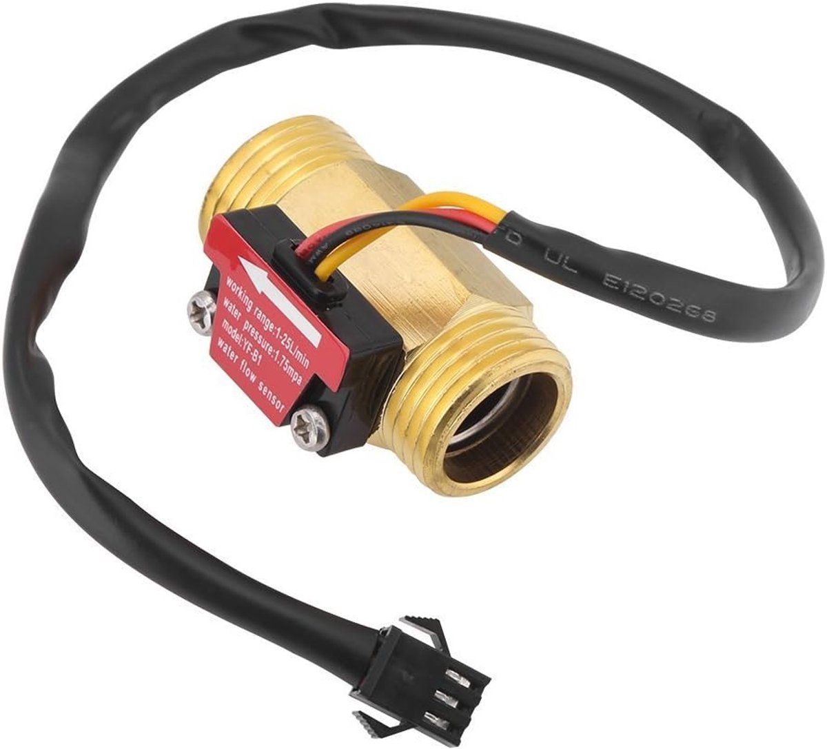 Dailygoods- Waterflowmeter Compact - G1/2'' - Koper - 1-25L/min - Nauwkeurigheid ±3% - Eenvoudige installatie - Doorstromingsmeter