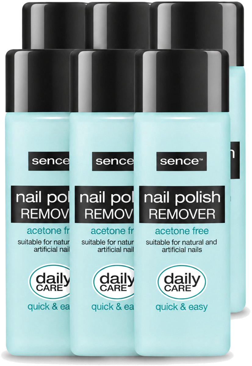 6 x Sence - Acetonvrij - Nagellakremover - Pompflacon - 175 ml - Voordeelverpakking - 6 stuks