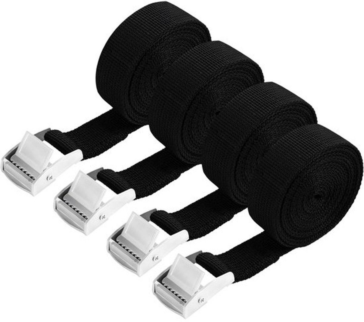 Bevestigingsriemen - 20 mm - Ratelriemen - 2 m - Spanbanden - met klemgesp - voor transport - en kamperen