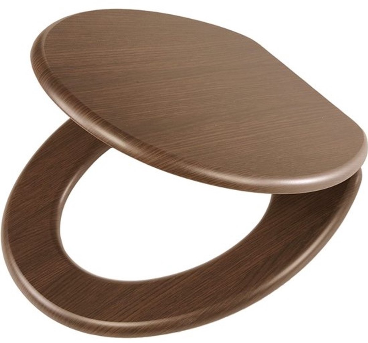 MDF-toiletbril - softclose - 37.6x5.2x44.8 cm - Walnoot
