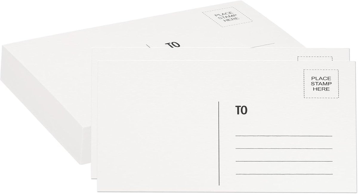 50 Stuks 100% Katoen Aquarel Ansichtkaarten 10x6 Inch voor Schilderen en Creatieve Kunst, 150 lbs/300 GSM Kwaliteit
