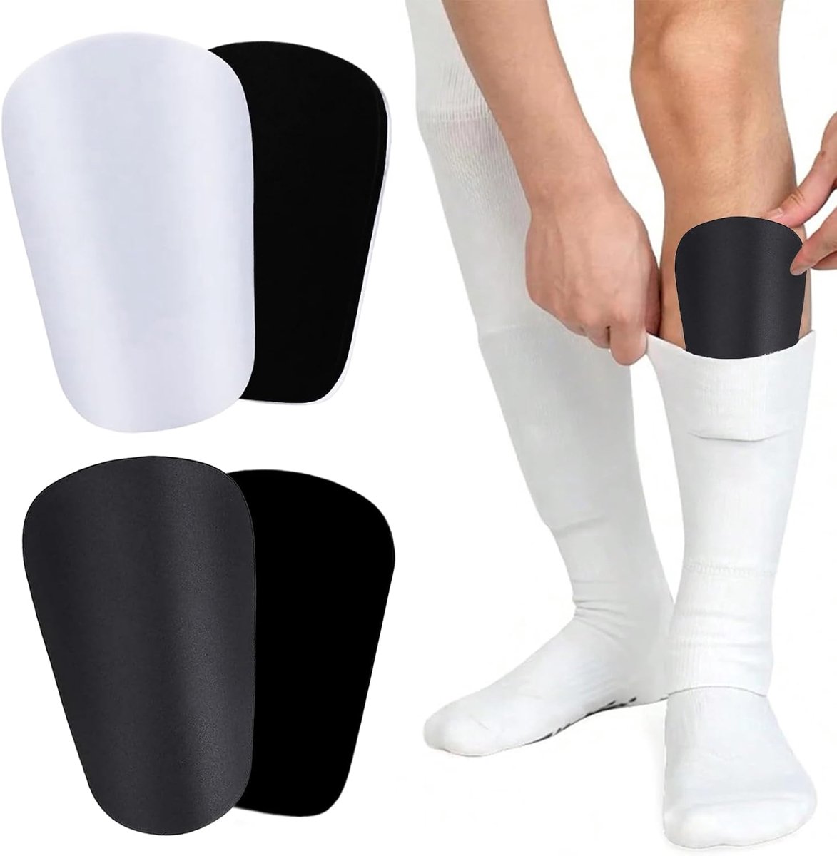 Scheenbeschermers voor voetbal, 6 x 10 cm, kleine scheenbeschermers voor kinderen, voetbal, kinderen, mini-scheenbeschermers, voetbal mannen, vrouwen, kinderen, volwassenen