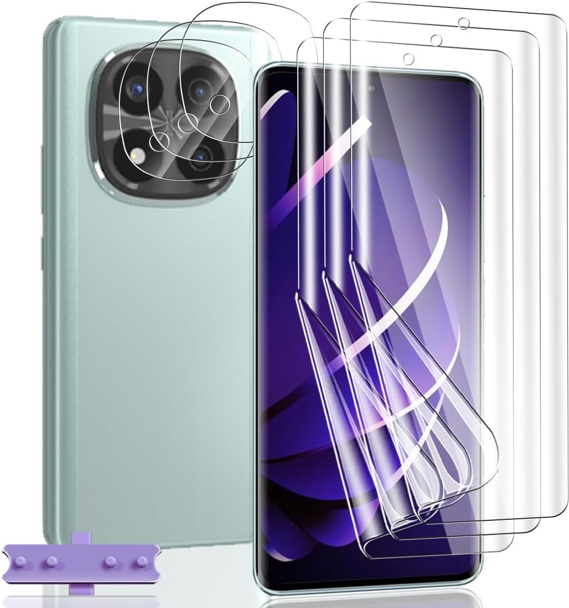 Displaybeschermfolie voor Xiaomi Redmi Note 14 Pro+/Pro Plus 5G, [3 stuks zachte TPU-folie + 3 stuks displaybeschermfolie van gehard glas camera] - bescherming voor Redmi Note 14 Pro+/Pro