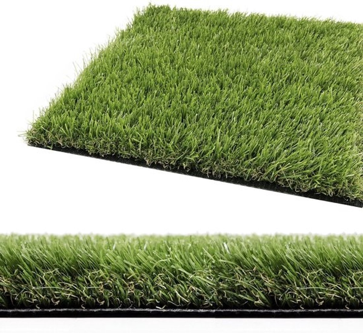 Kunstgras 30 mm gazon met drainage - met 4 tinten groen en geel