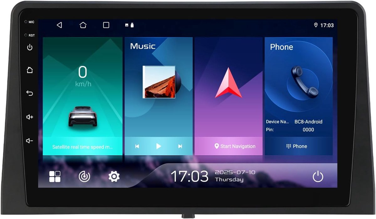 Autoradio voor Citroen Berlingo 2019/ Peugeot Partner Rifter 2020 /Opel Combo, Android 14 Touchscreen 2+32GB GPS Navigatie met Carplay Android Auto WiFi Bluetooth Stuurwielbediening DSP