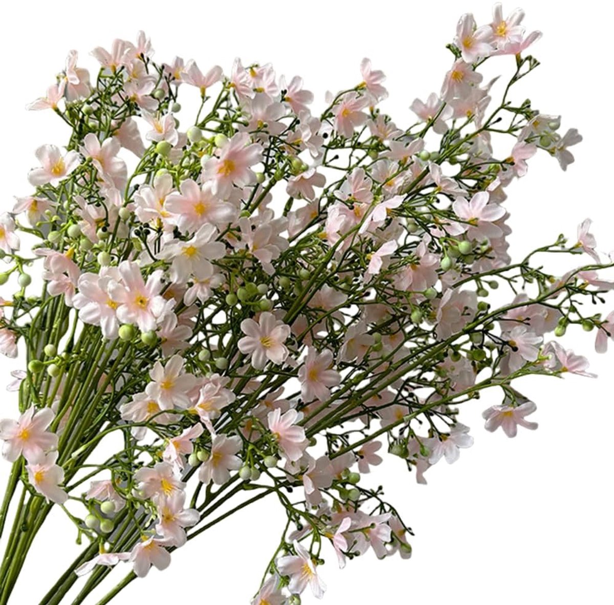 8 stuks zijden bloemen met lange stengels kunstbloem voor hoge vaas 67,1 cm lichtroze kunstbloemen boeket UV-bestendige plastic planten voor thuis bruiloft binnen buiten decoratie