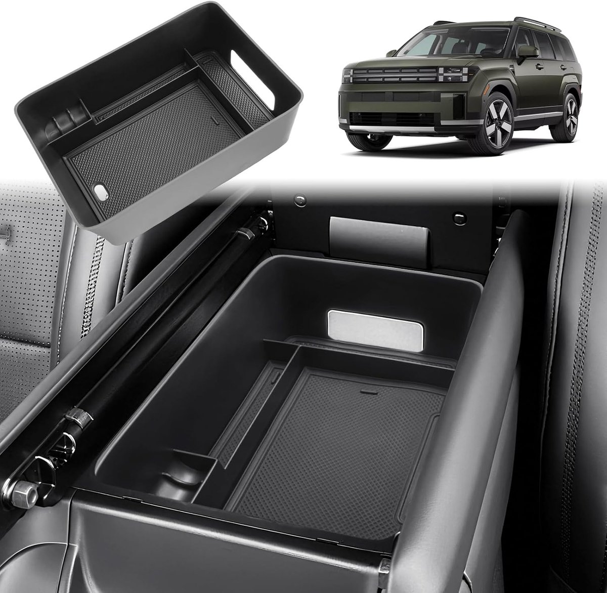 GAFAT Opbergbox voor middenconsole, compatibel met Hyundai Santa Fe MX5 2024, 2025, 2026, armleuning-organizer - ShopVlot