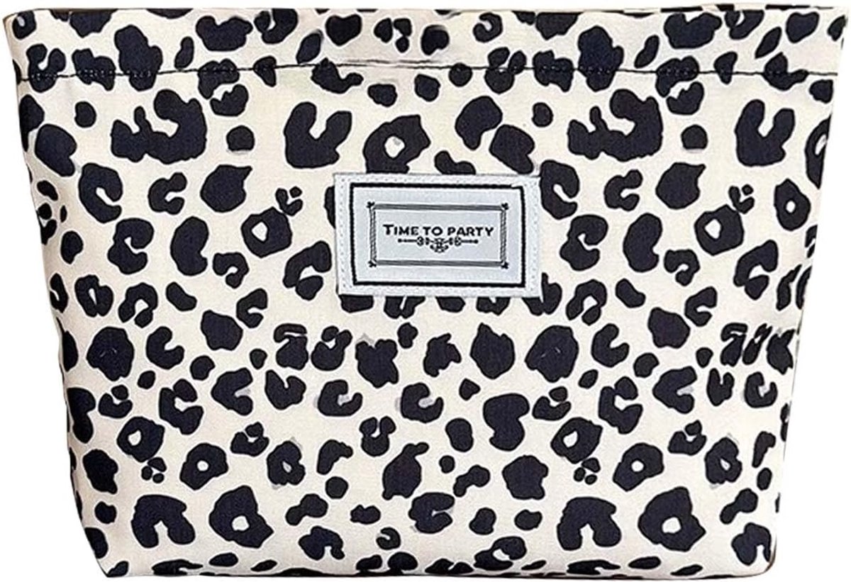 1 stuks make-uptas voor dames, luipaardpatroon, mini-toilettas met ritssluiting voor reizen en dagelijks gebruik - ShopVlot