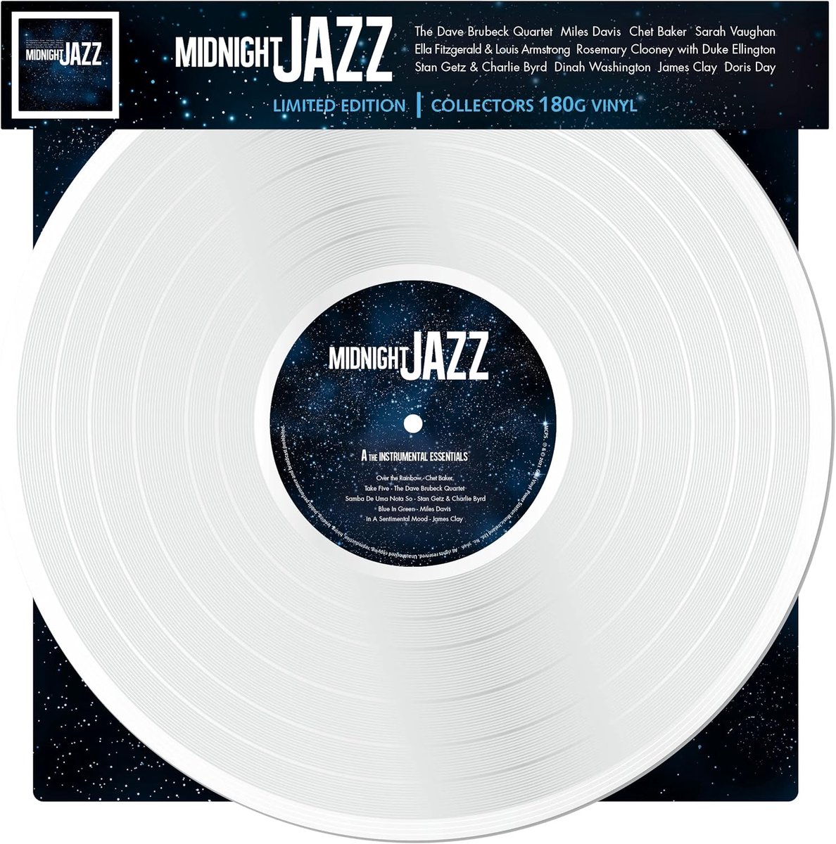 SnelShoppen - Midnight Jazz - White Vinyl - Płyta Winylowa - Hoogwaardige Geluidskwaliteit - Perfect voor Muziekliefhebbers en Audiofielen - Verzamelo