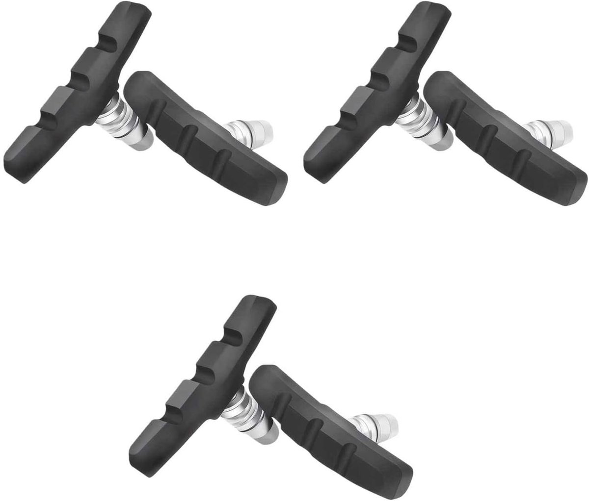Fietremblokken set 6 stuks 70mm - V-brake zwart - met inbussleutel - voor onderhoud aan racefiets en mountainbike - ShopVlot