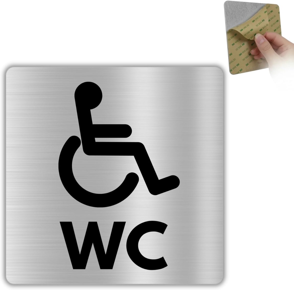 Richtingspijlbord - 12x12 cm - Aluminium - Wegwijzer Mindervaliden - ShopVlot