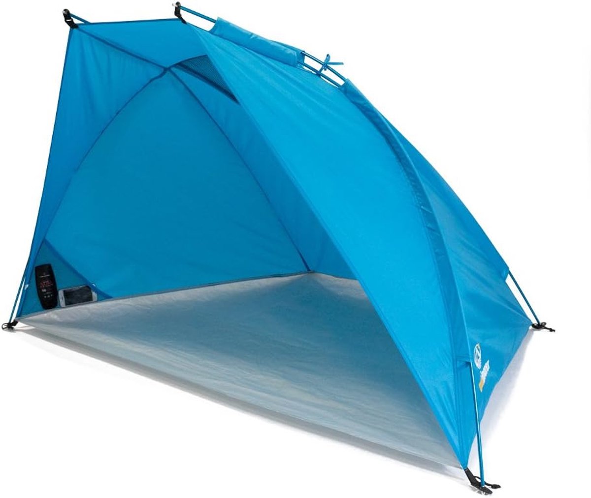 SnelShoppen - Ultra-Lightweight Beach Tent - Compact UV 80 Bescherming - Aluminium Stokken - Ideaal voor Reizen, Camping en Strand - Blauw - Geschikt