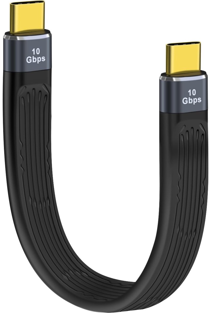 USB C 3.1 kabel 13cm - Type C naar Type C - PD 60W - 10Gbps data-overdracht - ShopVlot