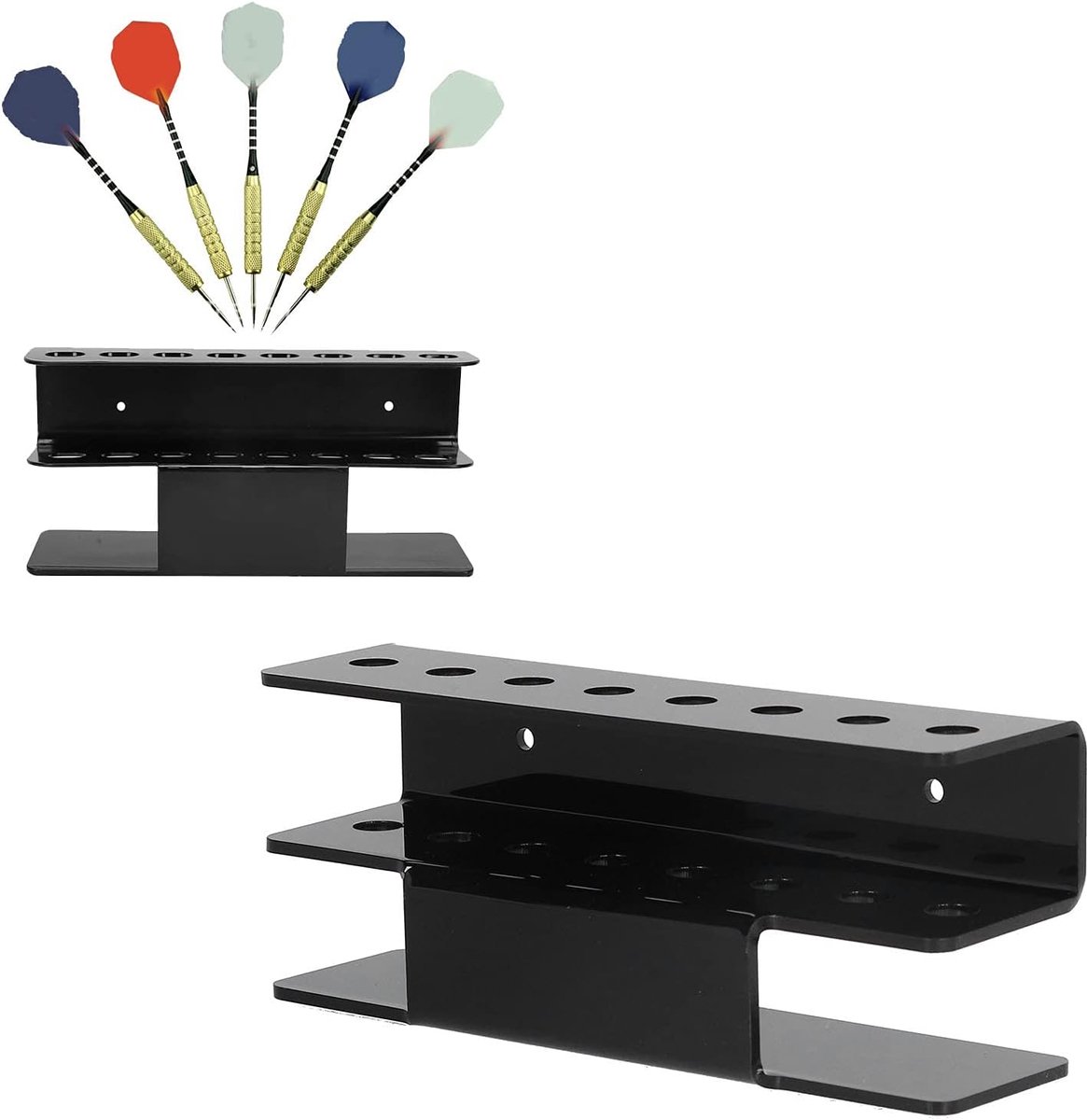 Dart Rack, Wall Mounted Dart Holder Acrylic Indoor Pin Dart Stand Display Holder Dartboard Cabinet for Fitness Room - ShopVlot