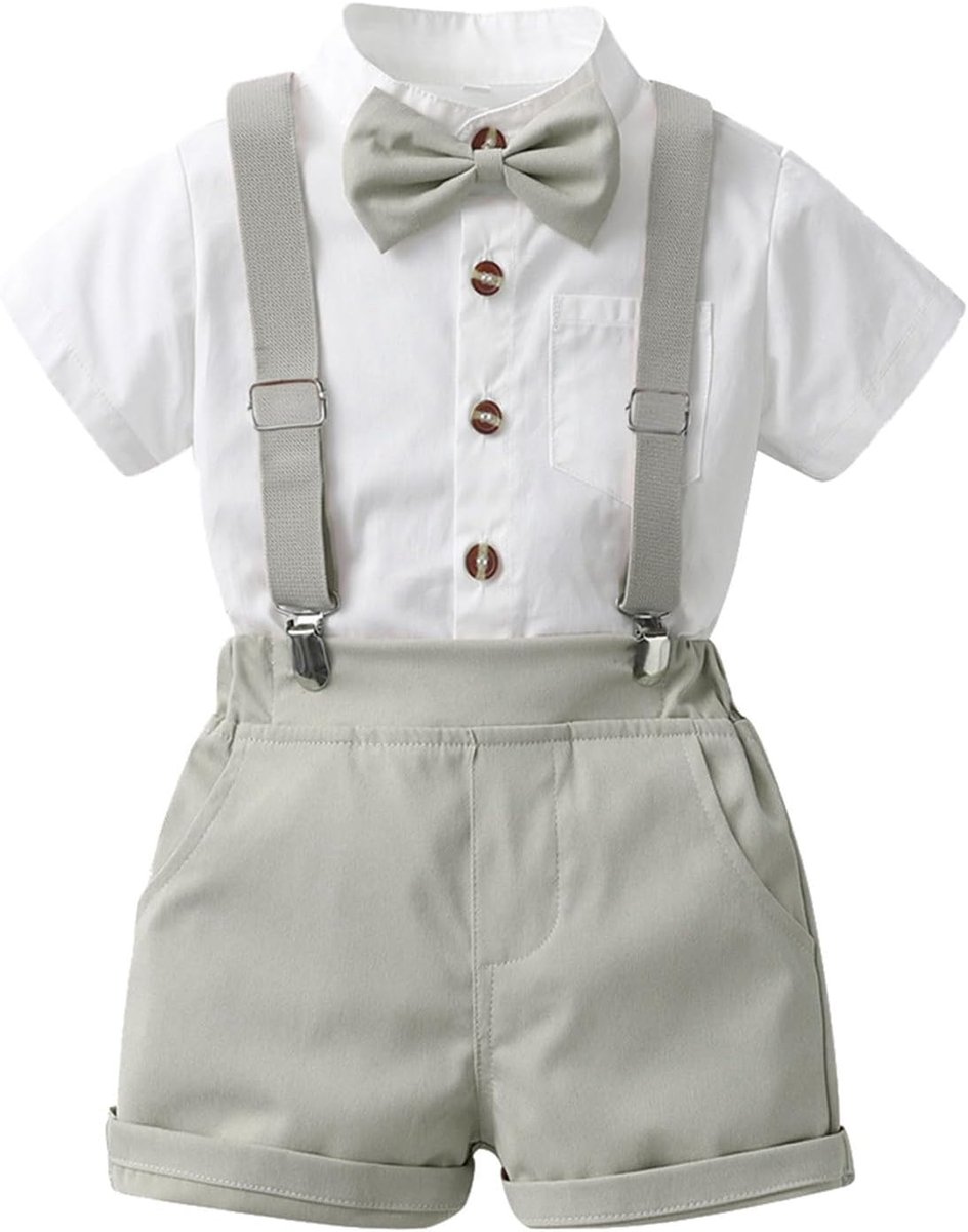 2-delige set voor jongens, zacht, katoen, zomer, T-shirt en shorts, babykleding, veelzijdig, rekbaar, ademend, voor buiten en basisschool, A29
