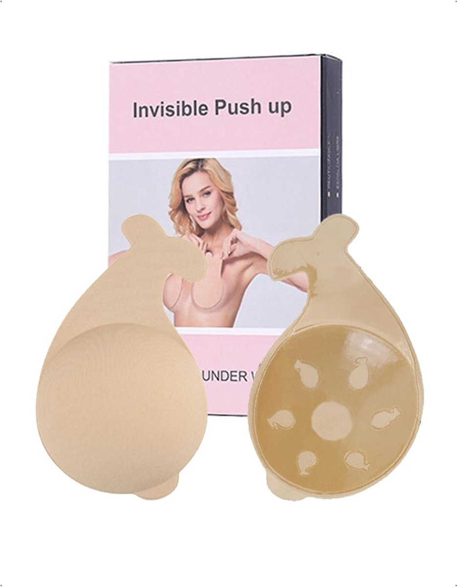 Zelfklevende push-up-bh zonder bandjes, herbruikbaar, ideaal voor jurken met open rug, bruiloften of avondkleding – Model B