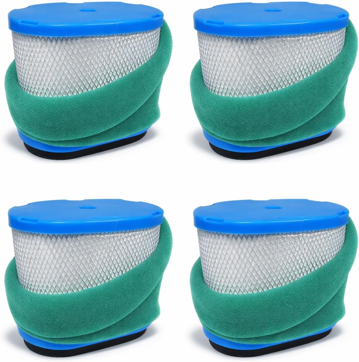 4 stuks 697029 luchtfilter voor Briggs Stratton 690610 697029S 498596S 498596 4207 luchtfilter vervangt voor #JD M147431 M143278 JS63-serie motoren grasmaaier luchtfilter, past op 2733566 S
