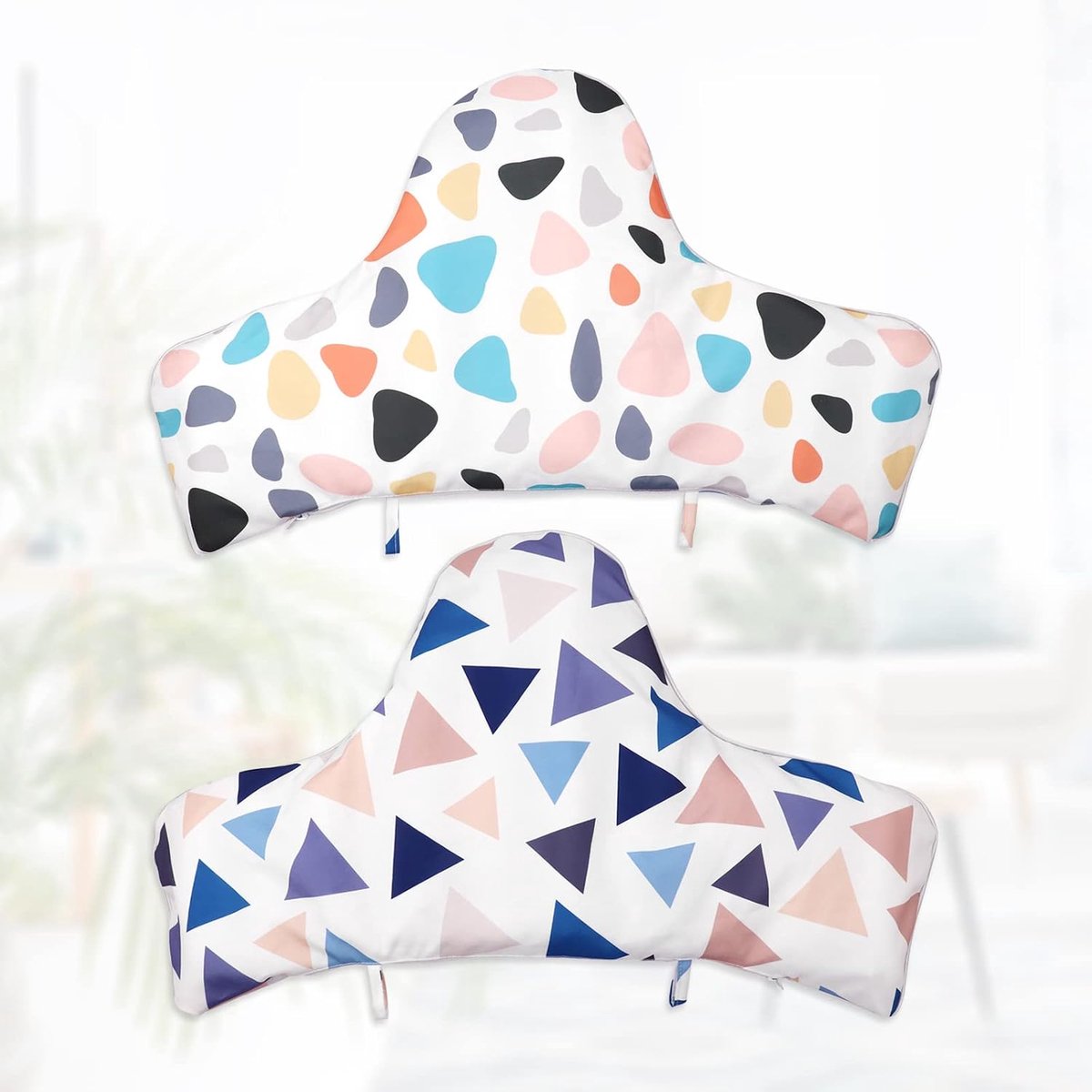 Zitkussen voor kinderstoel, kussen voor IKEA Antilop-kinderstoel, zitkussen, geïntegreerd opblaasbaar kussen, zacht en comfortabel (kleurrijke kiezelstenen) – foto 2
