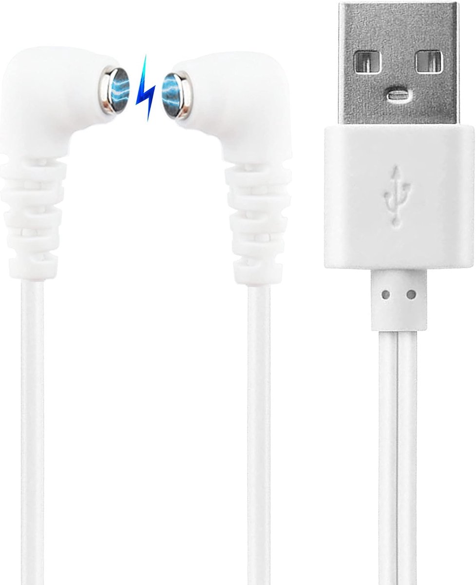 Fast Magnetic Charger Cord for Rose and Most Magnetic Massagers DC Charging Cable with 2-Magnet Connector - ShopVlot