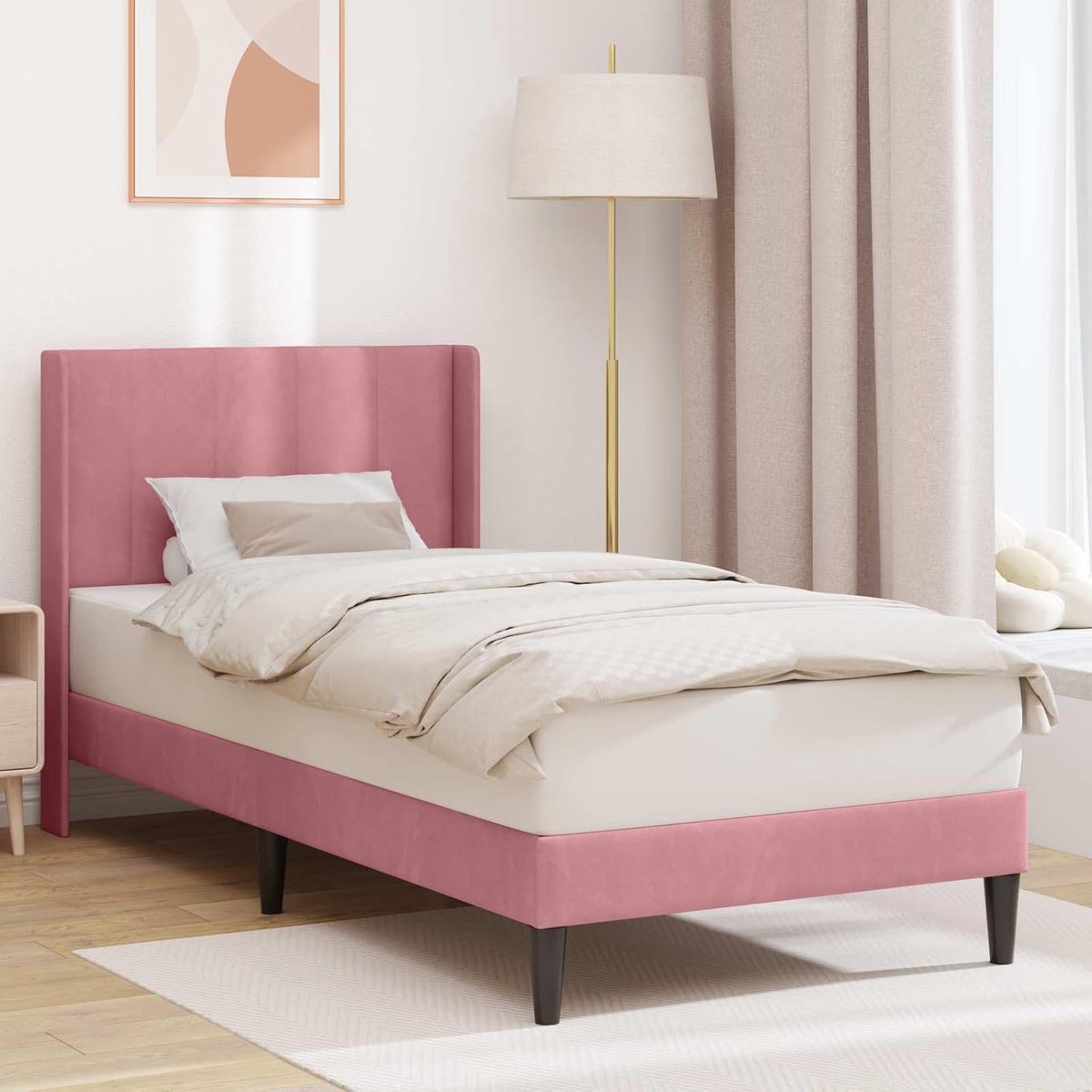Modern Hoofdeinde Rechthoekig 100x200 Roze