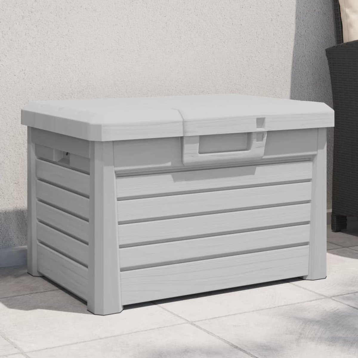 Kussenbox voor buiten, grijs, 73 x 50,5 x 46,5 cm, polypropyleen