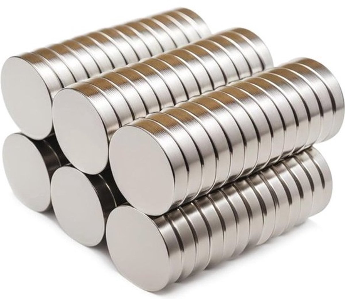 Mini magneten - 50 stuks - 10x2 mm - Huishoudmagneten - Voor whiteboard, koelkast en prikbord
